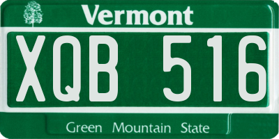 VT license plate XQB516