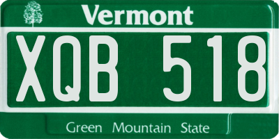 VT license plate XQB518