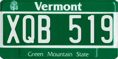 VT license plate XQB519