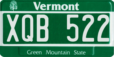 VT license plate XQB522