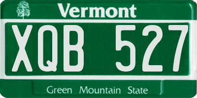 VT license plate XQB527