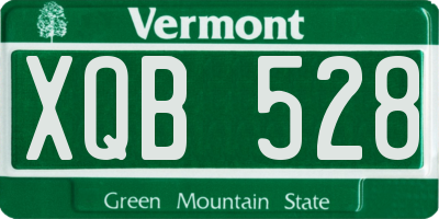 VT license plate XQB528