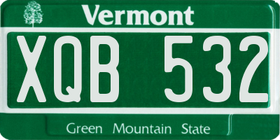 VT license plate XQB532