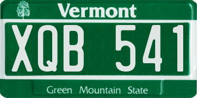 VT license plate XQB541
