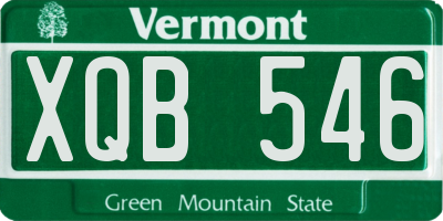 VT license plate XQB546