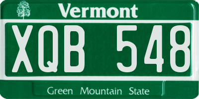 VT license plate XQB548