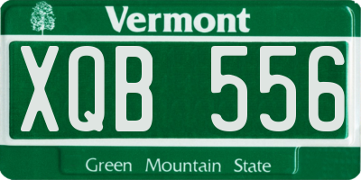 VT license plate XQB556