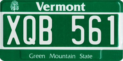 VT license plate XQB561