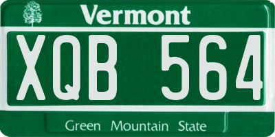 VT license plate XQB564