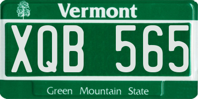 VT license plate XQB565