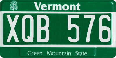 VT license plate XQB576