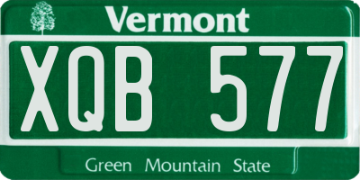 VT license plate XQB577