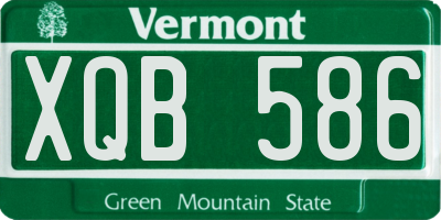 VT license plate XQB586