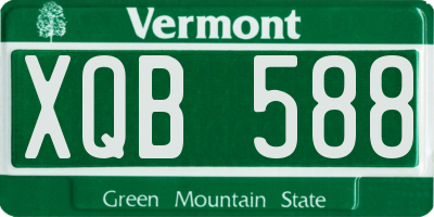 VT license plate XQB588