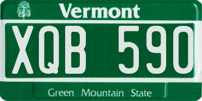 VT license plate XQB590