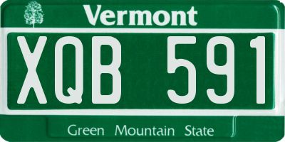 VT license plate XQB591