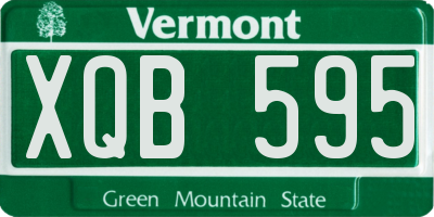 VT license plate XQB595