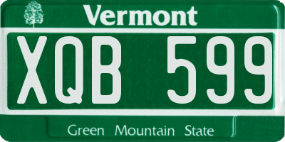 VT license plate XQB599