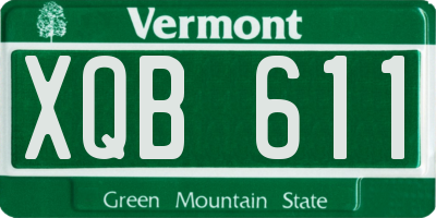 VT license plate XQB611