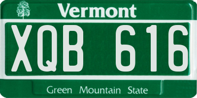 VT license plate XQB616