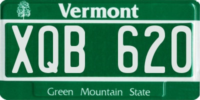 VT license plate XQB620
