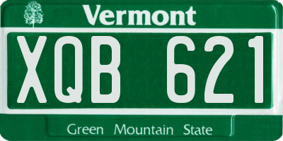 VT license plate XQB621