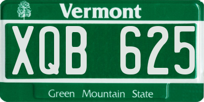 VT license plate XQB625