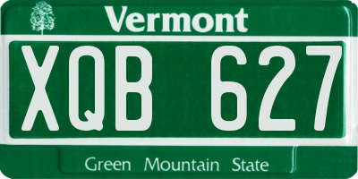 VT license plate XQB627