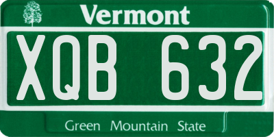 VT license plate XQB632