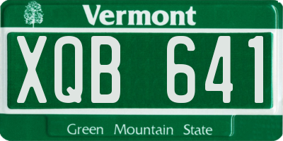 VT license plate XQB641