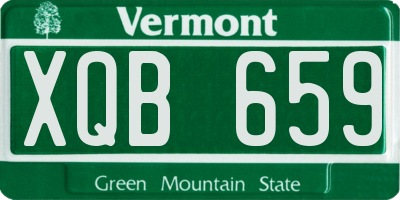 VT license plate XQB659