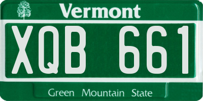 VT license plate XQB661