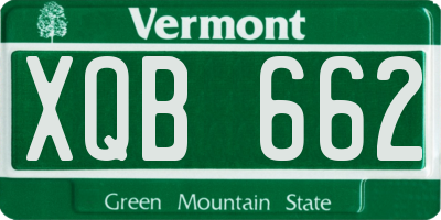 VT license plate XQB662