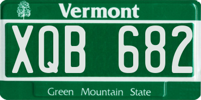 VT license plate XQB682