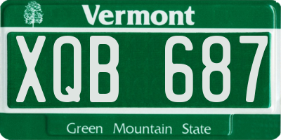 VT license plate XQB687