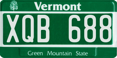 VT license plate XQB688