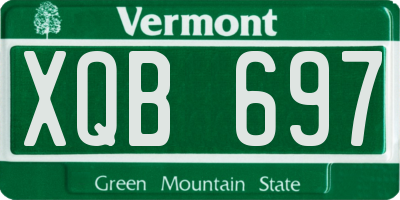 VT license plate XQB697