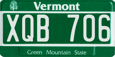 VT license plate XQB706
