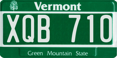 VT license plate XQB710