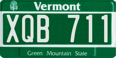 VT license plate XQB711