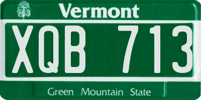 VT license plate XQB713