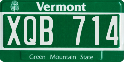 VT license plate XQB714