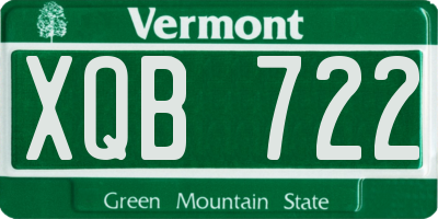 VT license plate XQB722