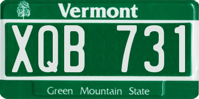 VT license plate XQB731