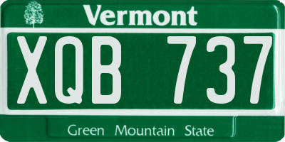 VT license plate XQB737