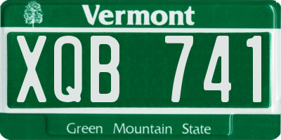 VT license plate XQB741