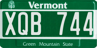 VT license plate XQB744