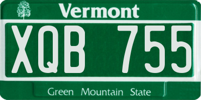 VT license plate XQB755