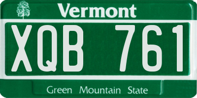 VT license plate XQB761