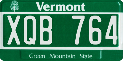VT license plate XQB764